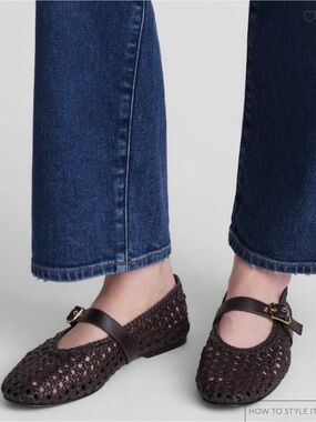 MADEWELL 9.5 Open Weave REMY LEATHER BALLET FLAT NU875